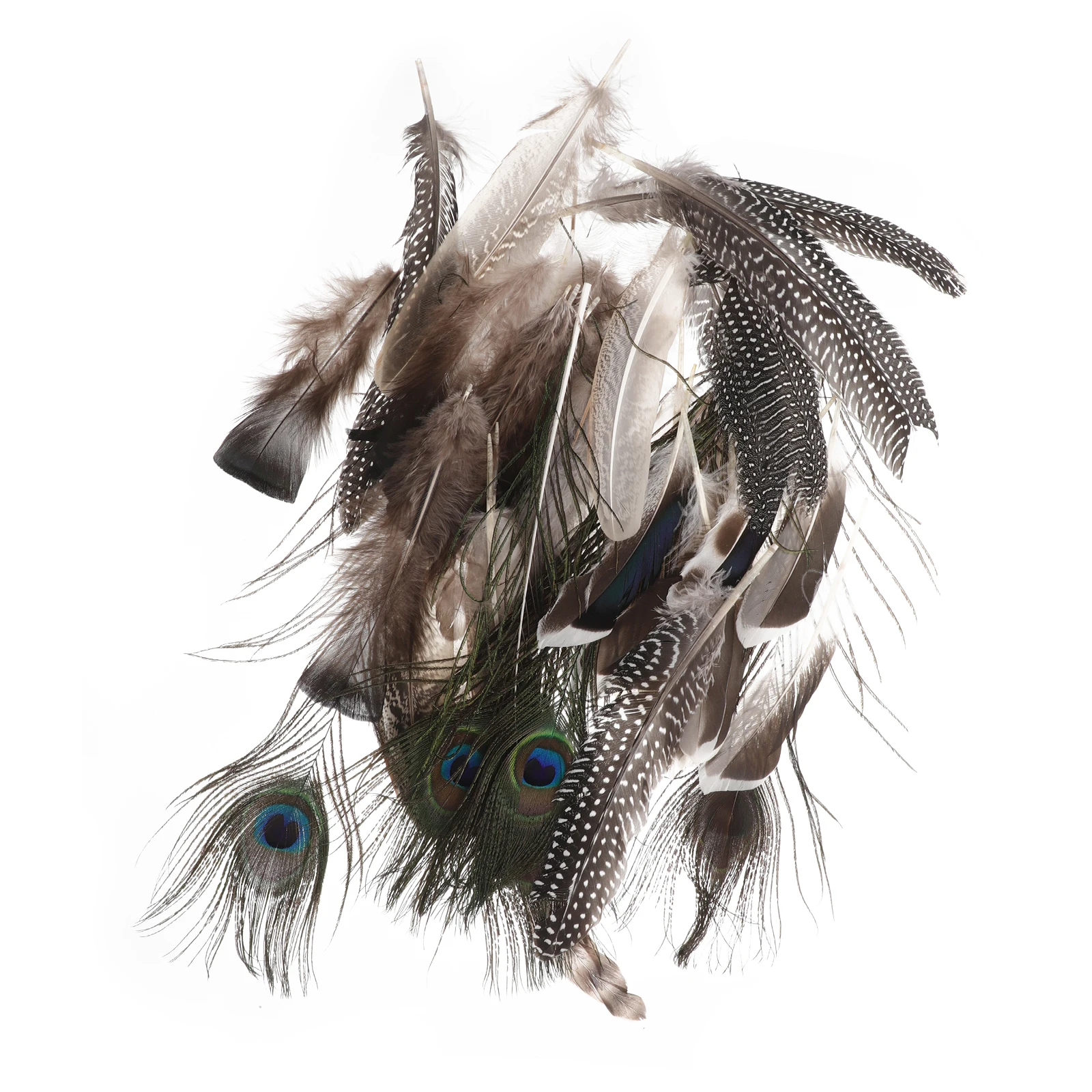 

6pcs Natural Ornaments Handmade Spotted Plume Decorations Accessories Diy Dream Catcher Materials Turkey Pheasant Plumes