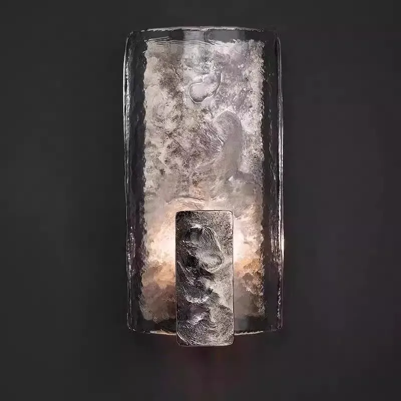 Wabi-sabi Style Resin Wall Lamp For Living Room Home Decor Retro Led Bedroom Bedside Clear Acrylic Wall Sconce Lamp