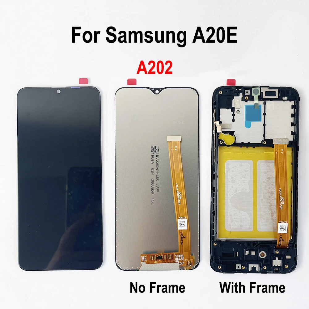 LCD For Samsung A20e A202 A202F A202K LCD Display Screen Digitizer Assembly With Frame Replacement Parts