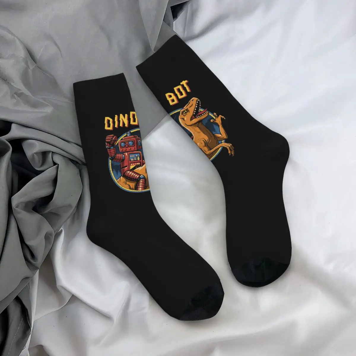 

All Seasons Crew Stockings Retro Cartoon Dinosaur Printed Socks Casual Long Socks Accessories for Men Women Christmas Gifts
