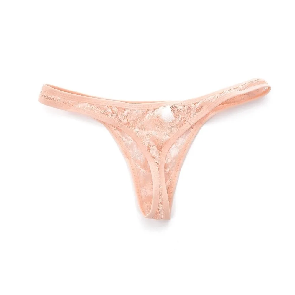 

Transparent Low Waist Men Lace Hollow Thongs Underpants Lingerie Men's Sheer Lace Panties T-back Underwear Male Briefs Summer