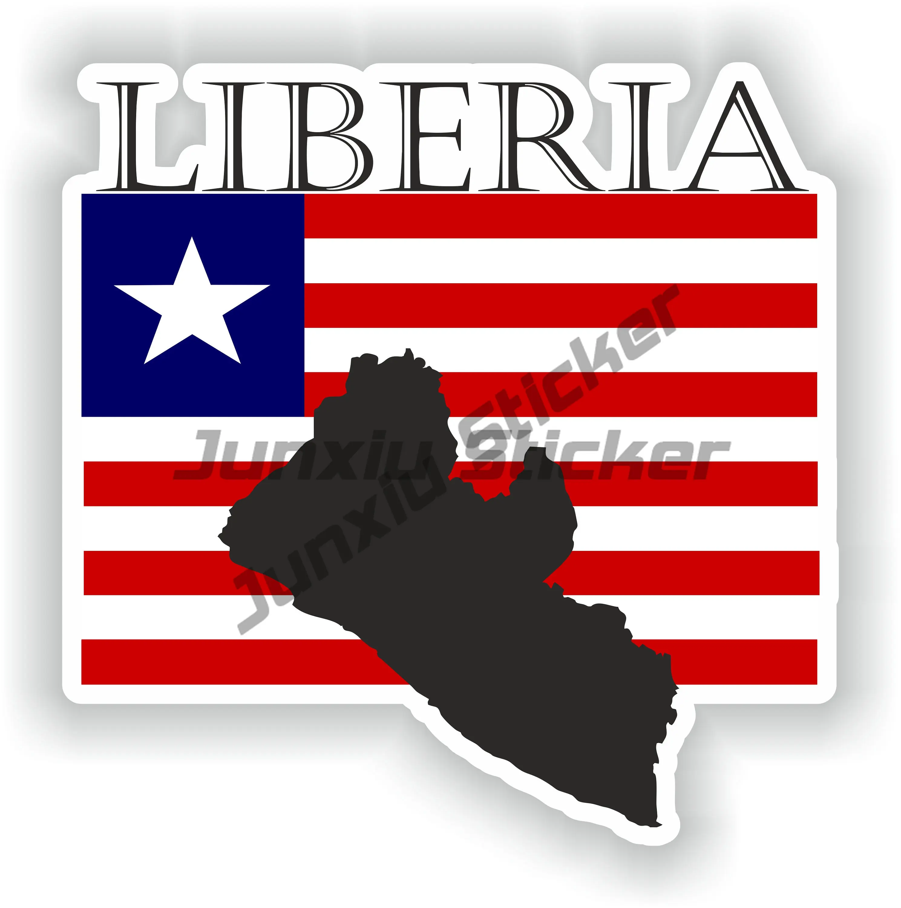 Liberia Round Seal Emblem Stickers Liberians Gay Rainbow Map Country Code Oval Sticker with Flag Waterproof Decals Accessories