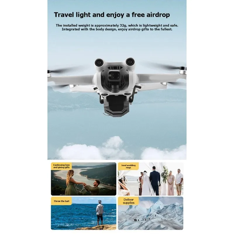 Payload Dropper Universal Drone Airdrop Device For DJI Mini 4 Pro Rechargeable Remote 1 Kit Airdrop System Accessory