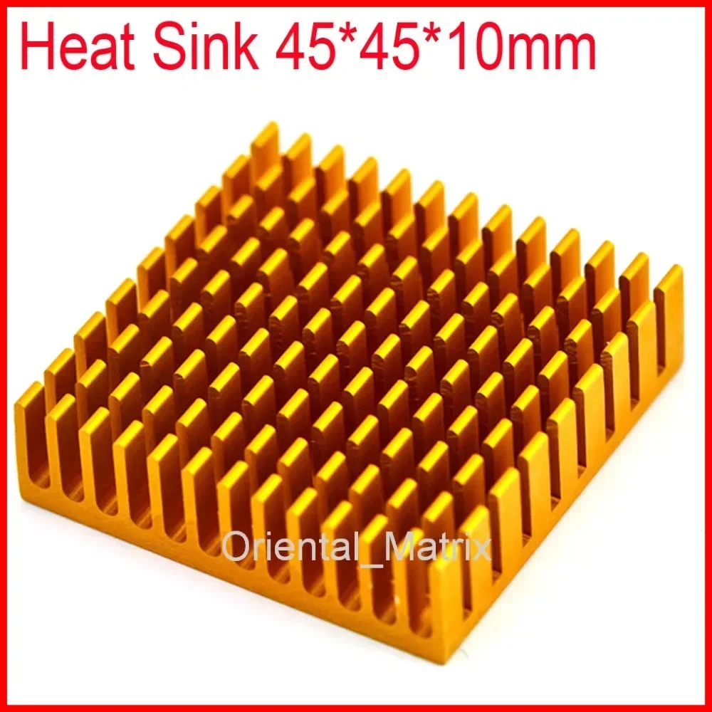 

Free Shipping 5pcs 45*45*10mm HeatSink Heat Sink Radiator Small Radiator - Golden