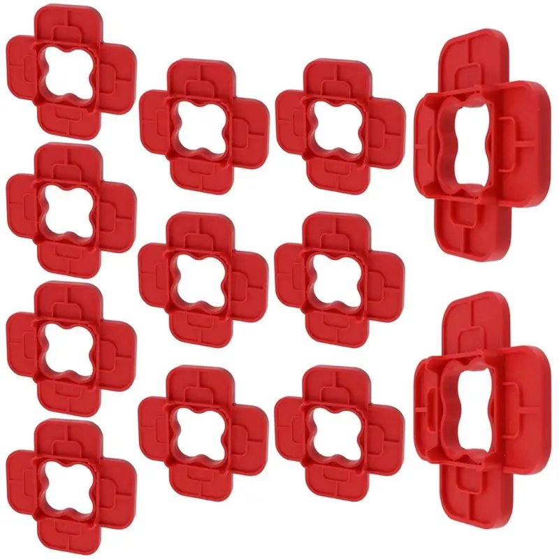 A76K Deck Spacers Tool 12PCS 4-In-1 Decking Board(9.8 X 9.8 X 2.5Cm)