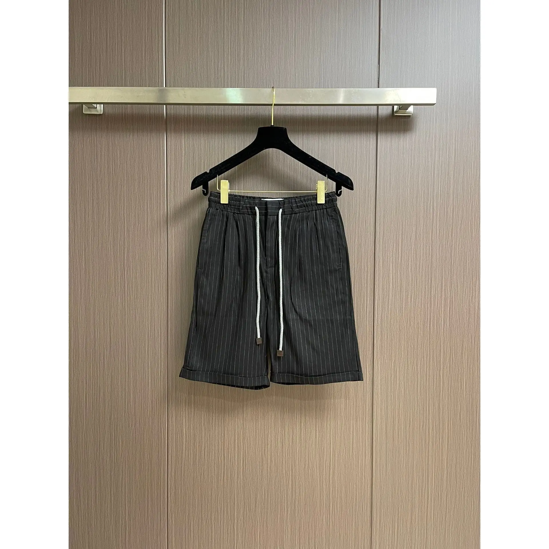 

Italian old money BC 26ss cotton and linen drawstring casual five-point beach shorts