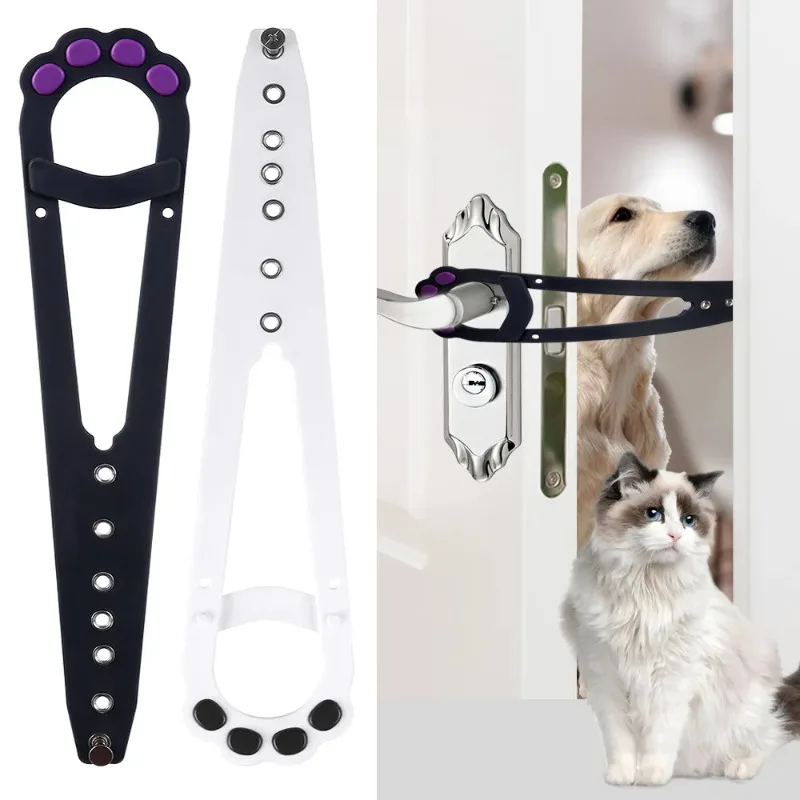 

Cat Door Holder Latch Prevents Dogs From Entering Cat Supplies Adjustable Elastic Gate Lock Keep Dog Out Pet Accessories