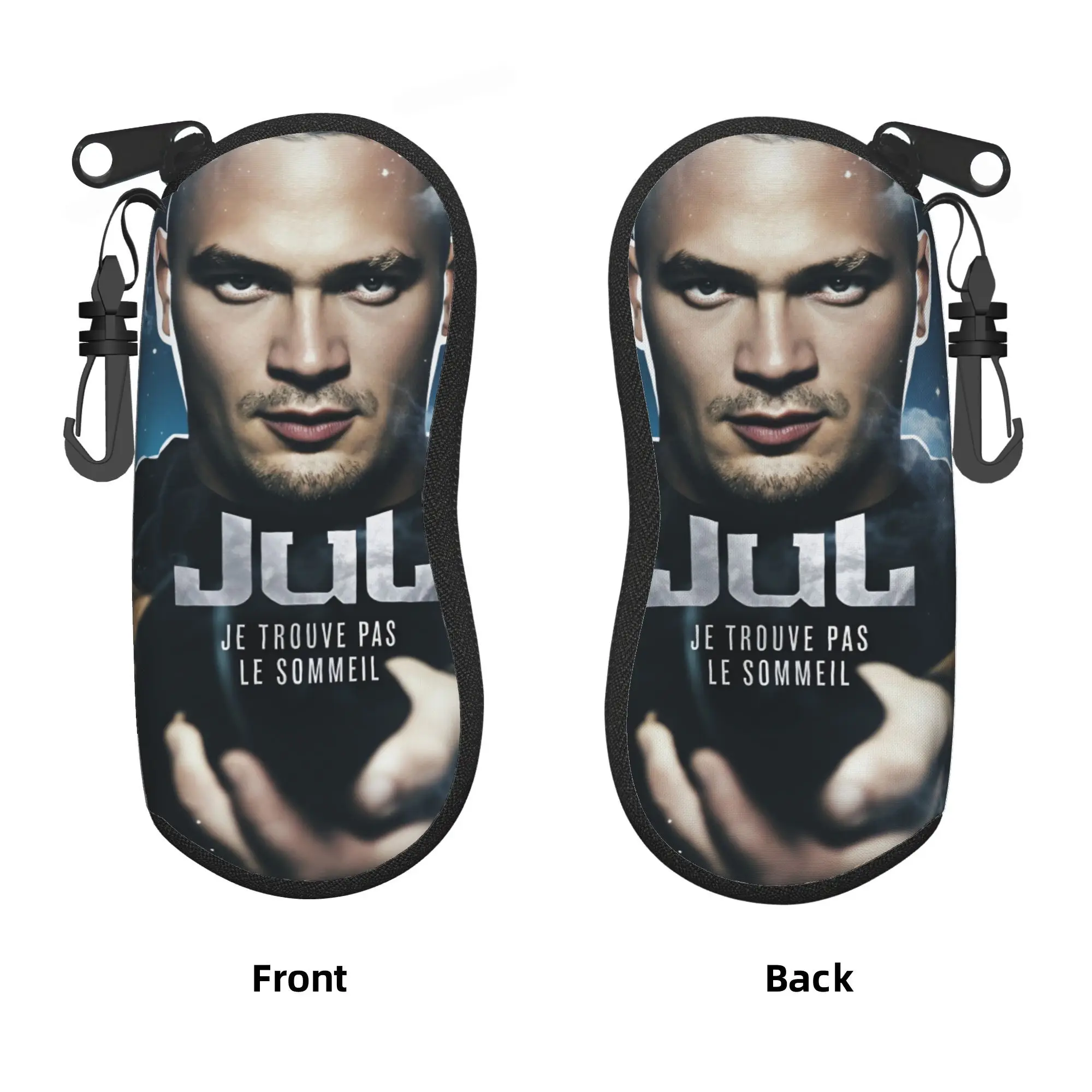 France Rapper Music JUL  Glasses Case Cover  Print Sunglasses Case Vintage Daily Glasses Box Male Female Eyewear Storage