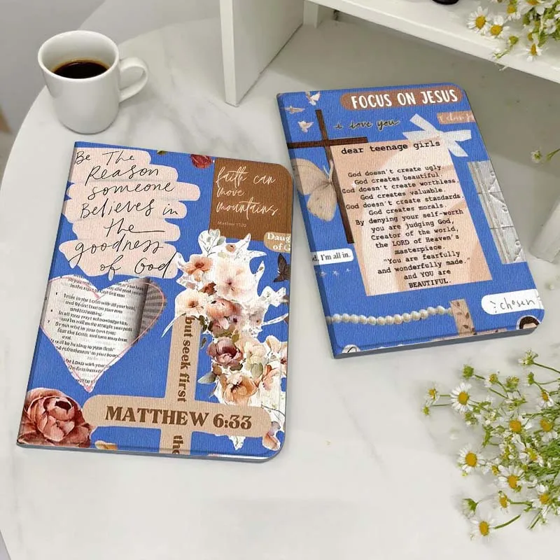 

Religious Quotes Retro Pattern Case For Huawei MediaPad MatePad M5 M6 11 12 X SE T10 T10s 2 C5e T5 Pro Lite Air 11.5 Inch Tablet