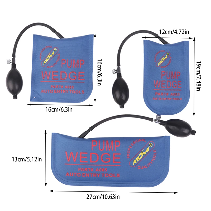 3 قطعة مضخة هواء إسفين قفل أدوات السيارات الهواء إسفين وسادة هوائية قفل اختيار مجموعة فتح باب السيارة نافذة قفل أداة دخول السيارات S M L الحجم