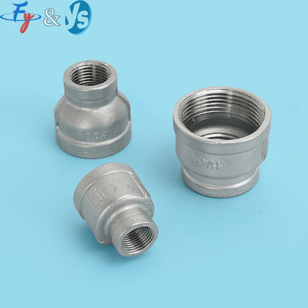 1Pcs SS304 Female NPT Thread Reducing Pipe Fitting Coupling, 1.5 Inch to 1.2 Inch, DN40 to DN32 Plumbing Adapter