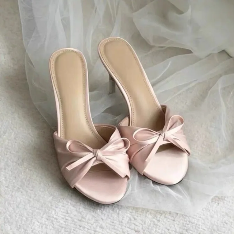 

Sexy Open-toe Bow Stiletto Sandals and Slippers for Women in Summer 2026 New High Heels Without Tiredness