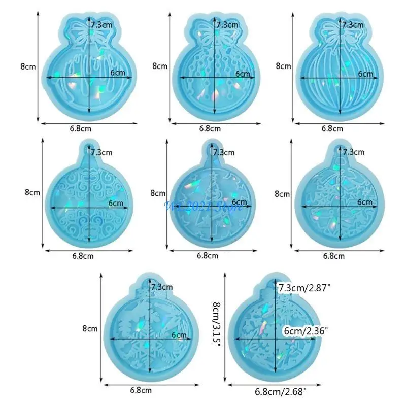 G5GC الضوء والظل سلاسل المفاتيح العفن DIY الايبوكسي الحرفية قلادة عيد الميلاد قالب مجوهرات