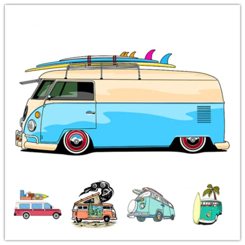 

Personality Surf Van Vinyl Car Stickers Graffiti Windshield Bumper DIY Decal Scratch-Proof Car Accessories