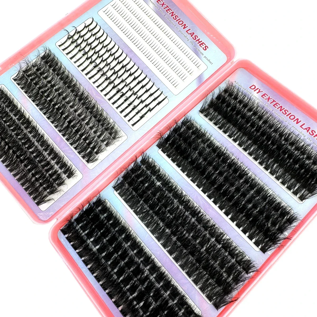 Hbzgtlad Ciglia A Ciuffetti Effetto Spikes Con Ciglia Inferiori, Extension Ciglia Manga A Ciuffetti, Ciglia Individuali Effetto Spikes-image
