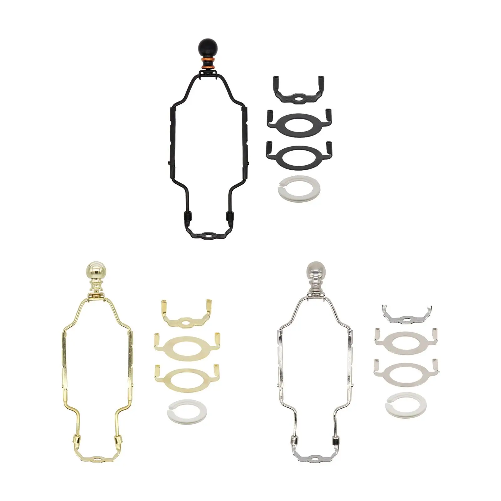 Lamp Shade Harp Kit Adjustable Iron Lampshade Repair Bracket Set Lighting Accessories for Table Lamp Replacement