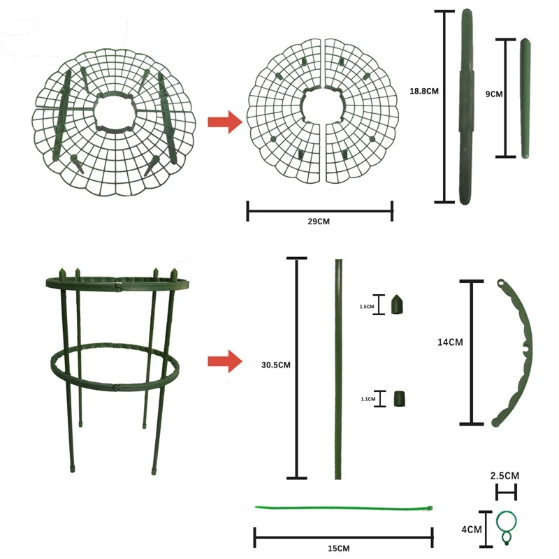 Plant Support, Prevent Fruit From Rotting Garden Cage Fixing Bracket For Growing Fruits