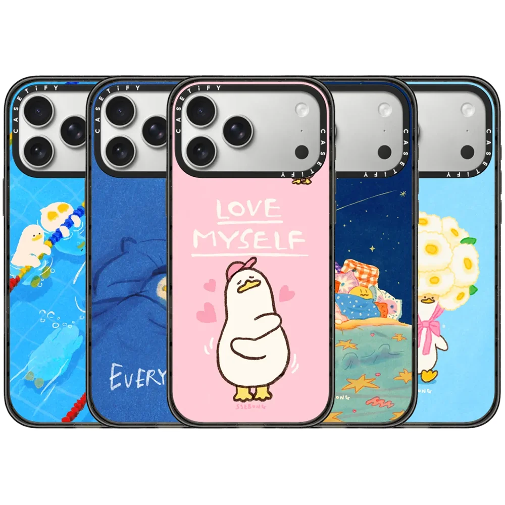 

CASETiFY SSEBONG Skateboard Duck Series Magnetic Drop-proof Case for iPhone 13 14 15 16 17 Pro Max Air Plus Protect Cover