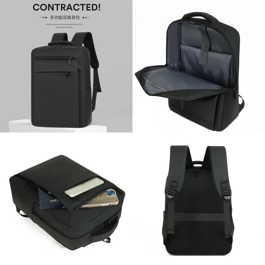 

【New style】- business backpack men's new multi-function computer bag large-capacity casual backpack logo printed