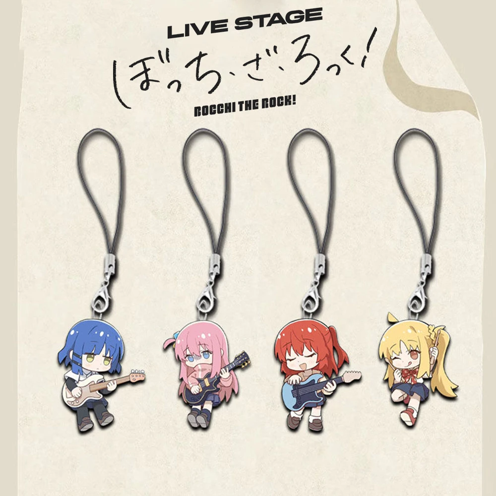 Anime Bocchi The Rock Gotoh Hitori Ijichi Nijika Yamada Ryo Kita Ikuyo Cosplay Key Chain Acrylic Phone Chain Bag Pendant Props