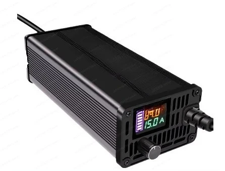 Lithium battery charger 48V aluminum shell adjustable current 8A10A12A15A fast charging ternary iron lithium