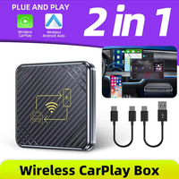 2 In 1 Wireless Carplay Dongle Wireless Android Auto Box for Car Radio Wired Carplay Plug and Play Auto Connect Usb/type C Port