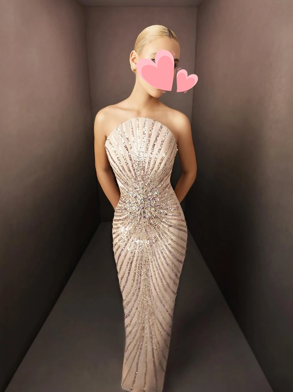 

Oisslec Dress Elegant Vintage Sweet Mermaid Beads Crystal Stylish New Customize Formal Occasion Prom Dress Evening Party Gowns