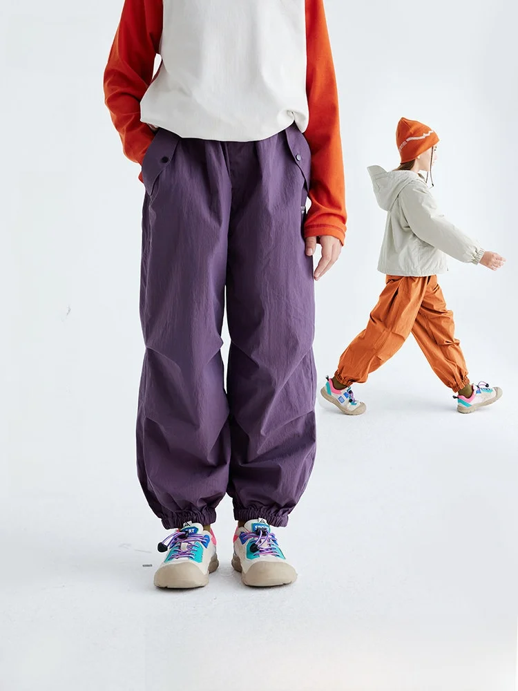 Purrfect Diary Children's Fleece Lined Workwear Trousers Outdoor Sports Long Pants Winter Warm Trousers for Boys And Girls
