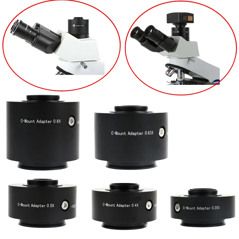 0.8X 0.63X 0.5X  0.4X 0.35X C Mount Microscope Camera Adapter 38mm or 42mm Microscopio Connector For Olympus Trinocular