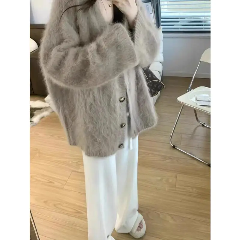

Woman clothes winter 2025 Short Loose Thick cozy tops Cardigan Sweater Coat korean popular women's clothes Knitwear