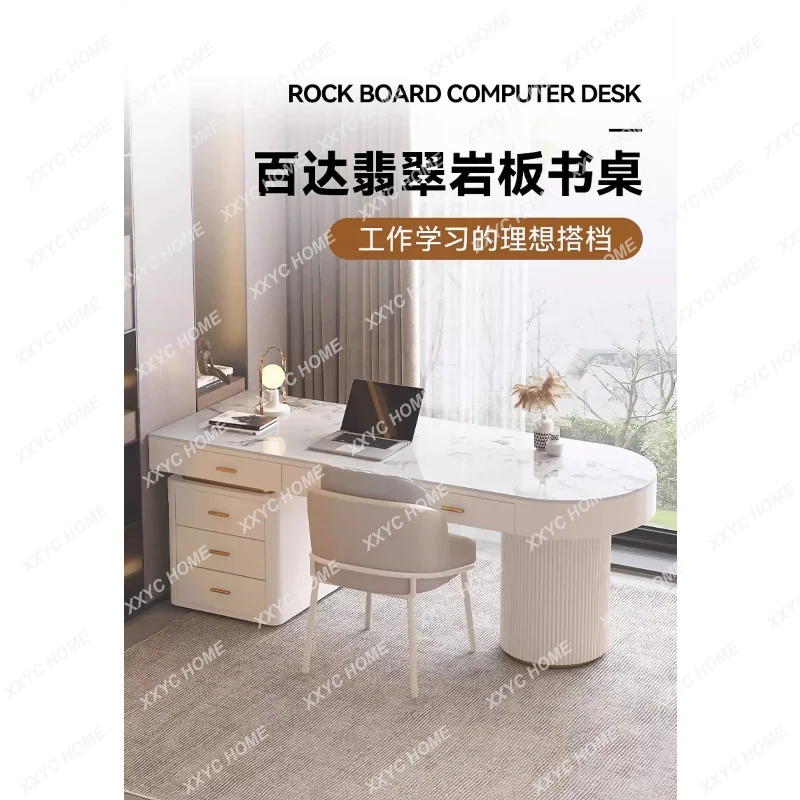XX Luxury Aesthetic Office Desk Executive Storage Wooden Organizer Computer Desk Standing Conference Mesa