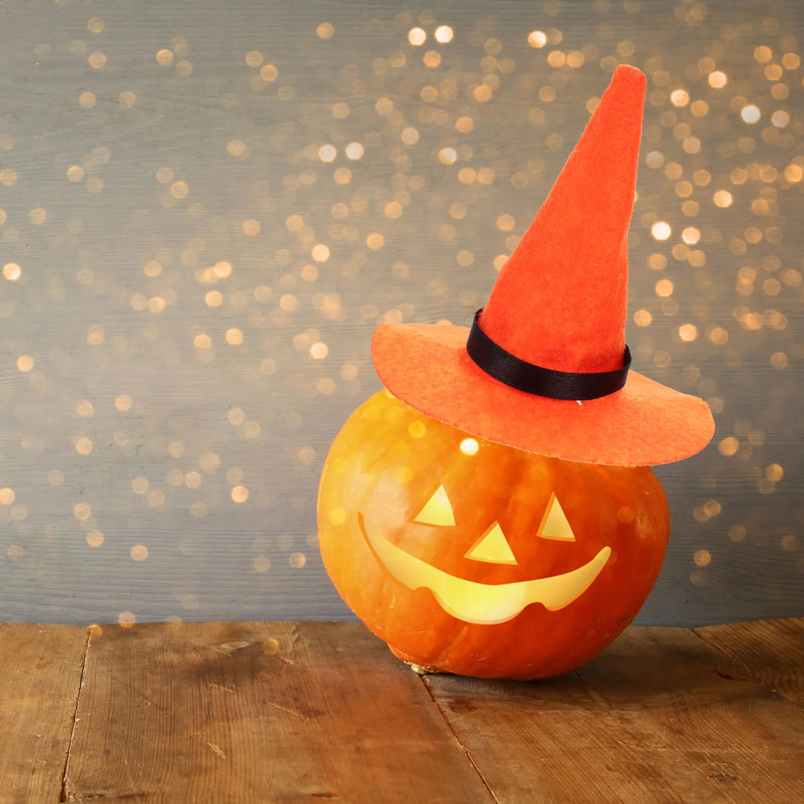 

10pcs Mini Hat Felt Pointed Topper Halloween Bottle Decor Party Favors Festive Halloween Bottle Topper Atmosphere