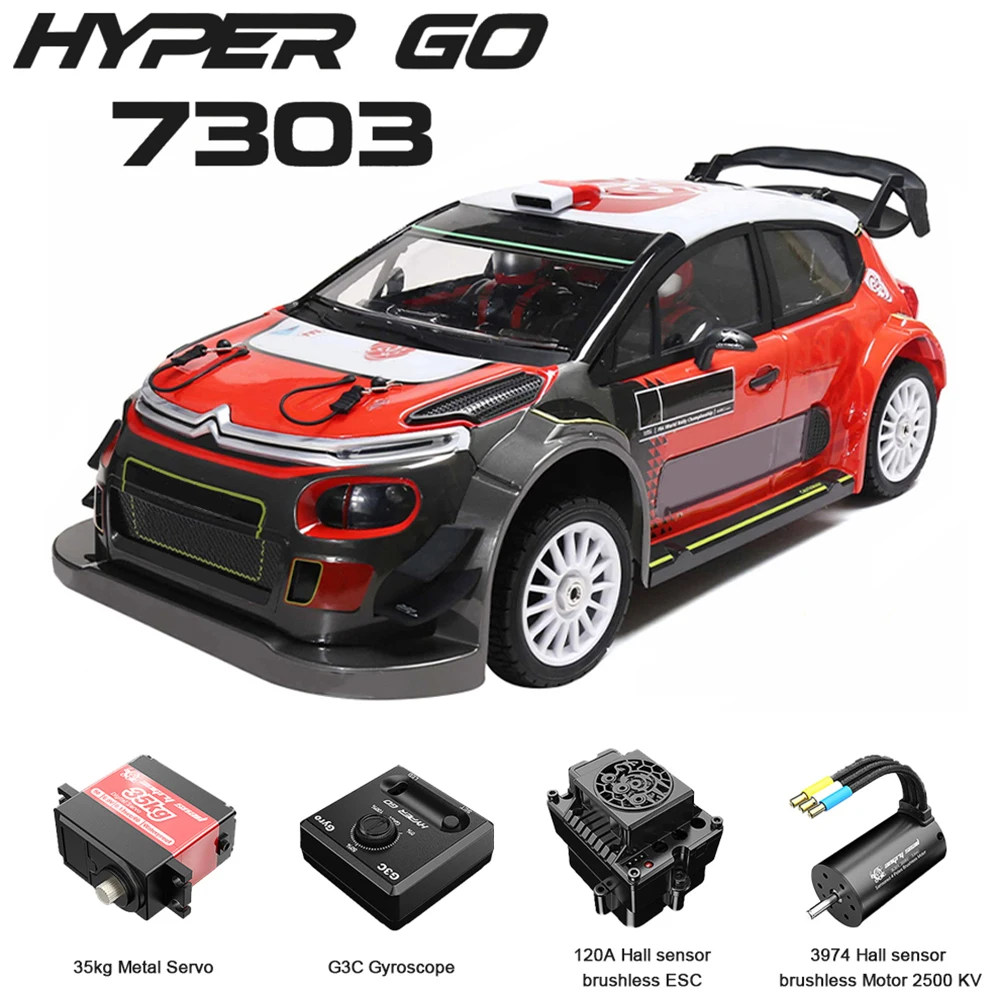 

MJX HYPER 1/7 Brushless RC Car 7303 Remote Control Racing Cars 60KM/H C3 Simulation High-Speed Off-Road Vehicle Toys for Adults
