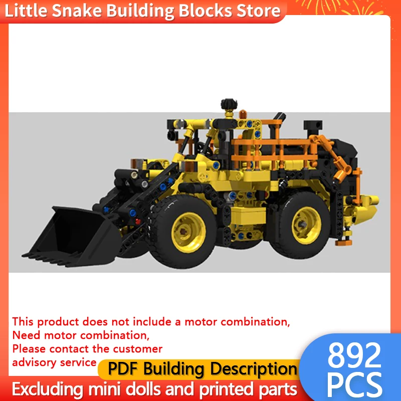 City Car Model MOC Building Bricks L350H Engineering Wheel Loader Modular Technology Gifts Holiday Assemble Children Toys Suit