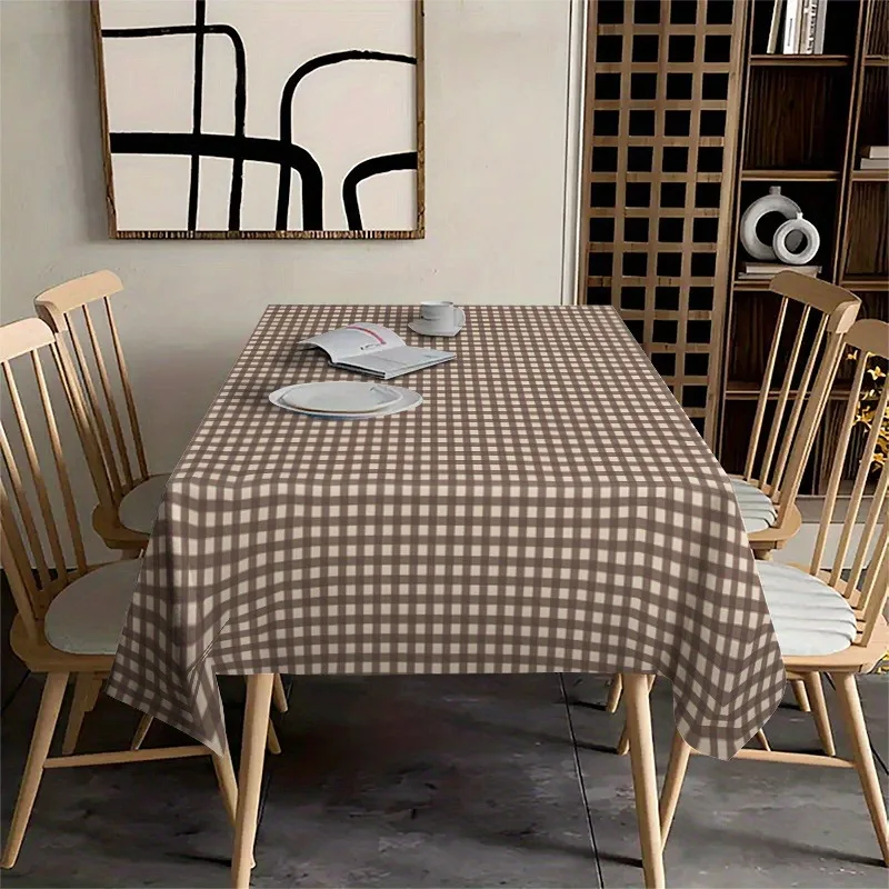 Fall rectangular pattern Thanksgiving tablecloth - Buffalo checkered tablecloth