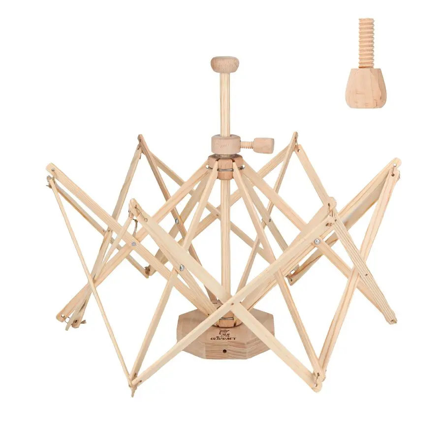 

Wooden Yarn Swift Lightweight Reverse Yarn Umbrella Swifts Ball Swift Skein Winder No Clamp Required Patented