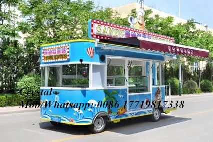 Китай Мобильные грузовики для общественного питания Кухонный прицеп Food Truck Уличная электрическая тележка для еды на продажу