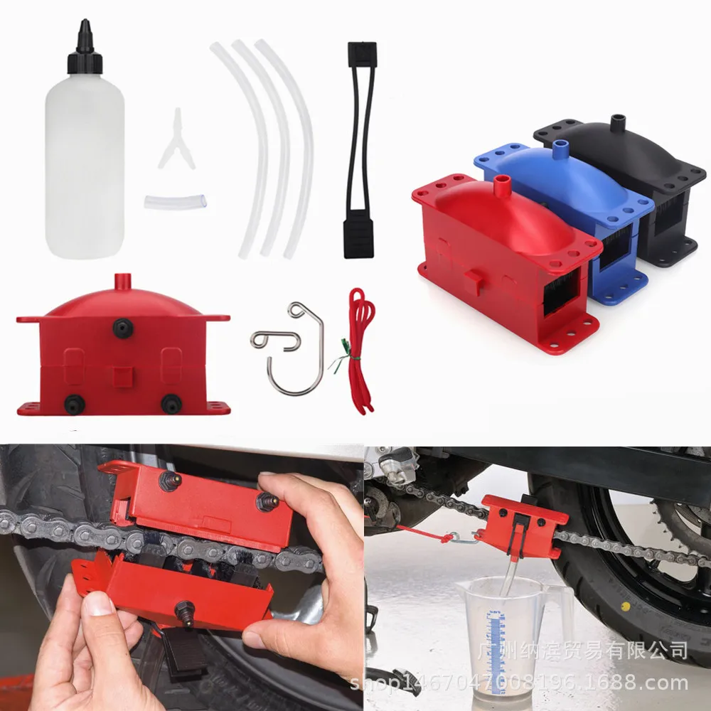 

Набор инструментов для чистки цепи мотоцикла 3-в-1 — щетка для цепи, скруббер и масленка с воском для простого обслуживания