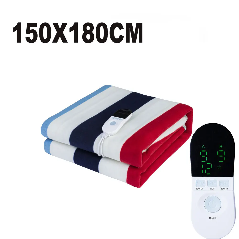 Electric Blanket Thickened Fast Heating Soft Blankets Temperature Adjustable Timer Control Winter Body Warmer