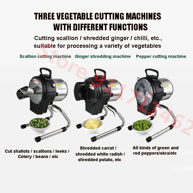 220V Small Green Onion Cutting Machine Multi-function Vegetable Cutter Ginger Shredder Food Processor