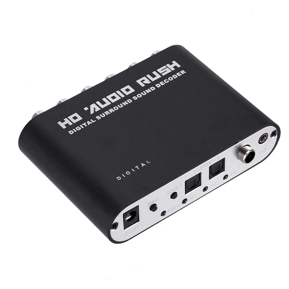 5.1 CH Digital to Analog Audio Decoder Amplifier SPDIF Coaxial to RCA DTS AC3 Optical Digital Amplifier Analog Converte