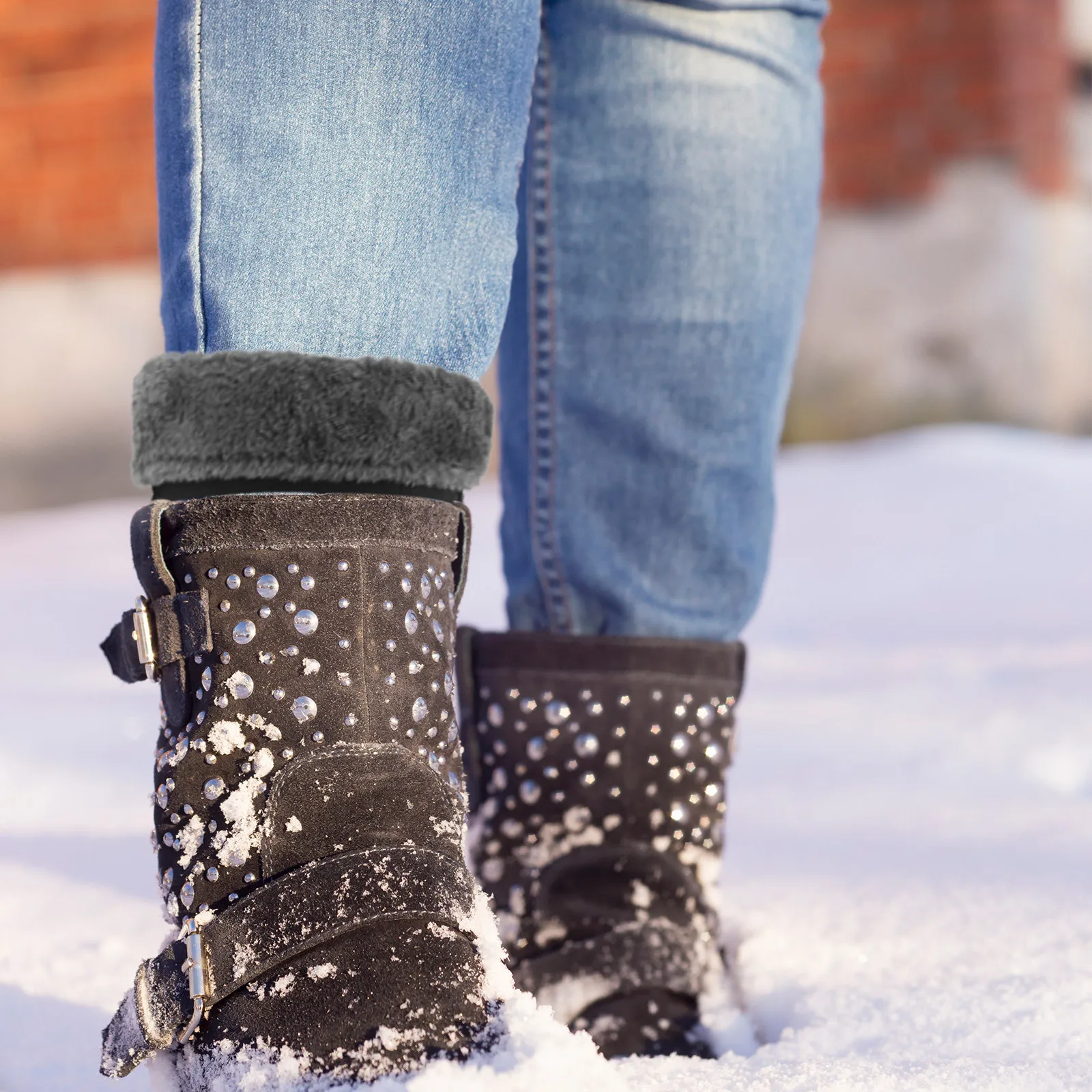

1Pair Thick Fleece Boot Liners for Women Men Winter Rain Boots Snow Boots Hiking Thermal Insulated Liner Socks Cold Weather Warm