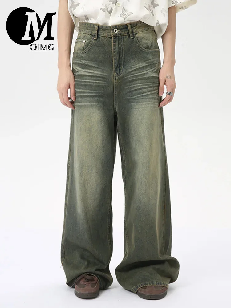 [OIMG] 2024 Summer New Product American High Street Old Straight Leg Jeans Trendy