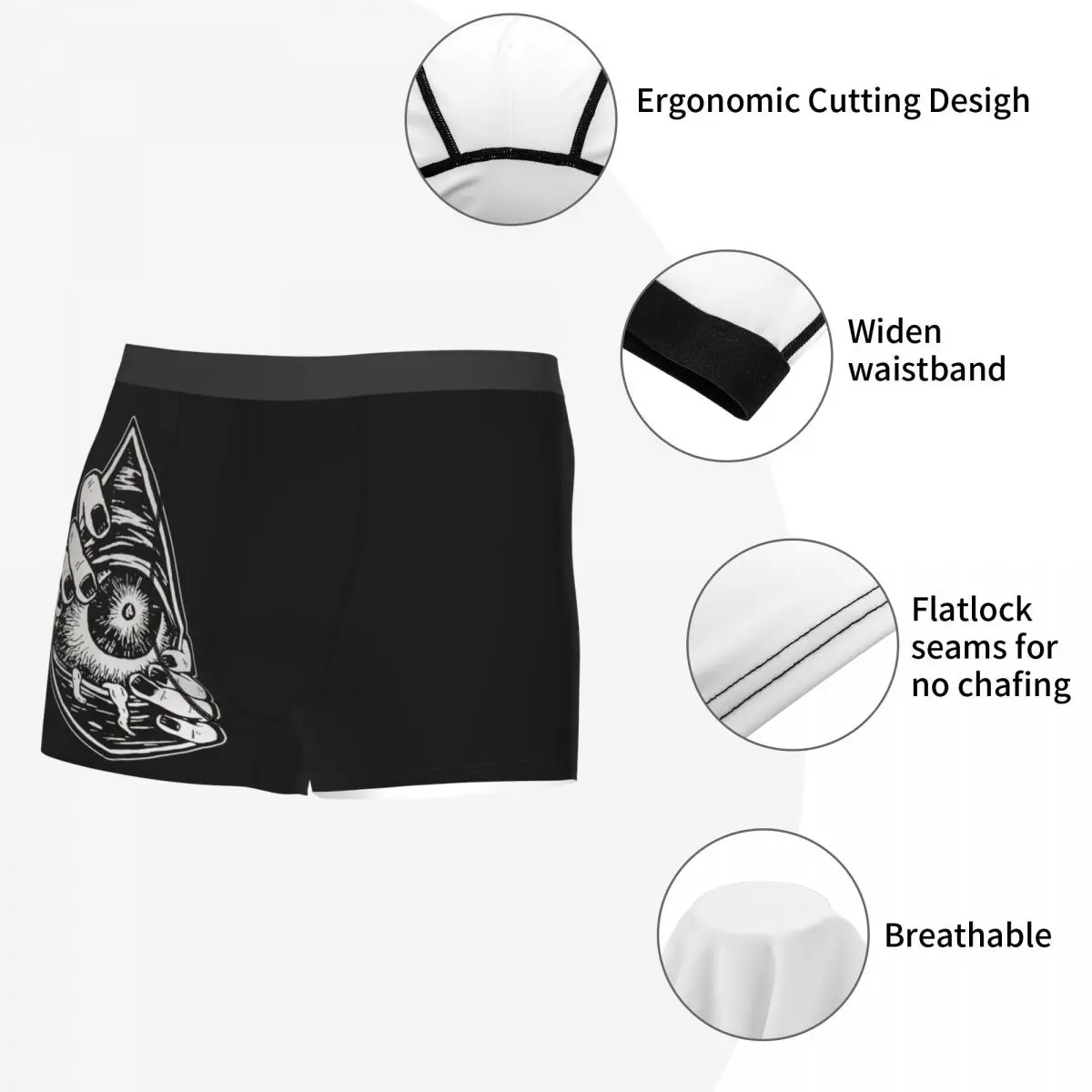 Custom Volcoms Diamond Stone Underwear Men Breathable Boxer Briefs Shorts Panties Soft Underpants For Male