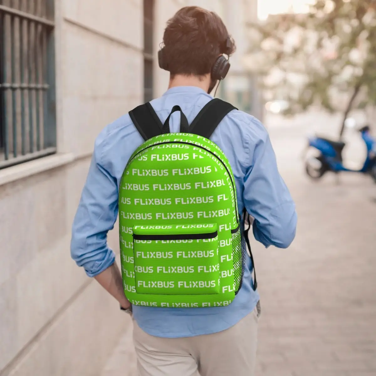 

Flixbus Backpack Boys Girls BookBag Kids School Bag Laptop Shoulder Bags for Men Women