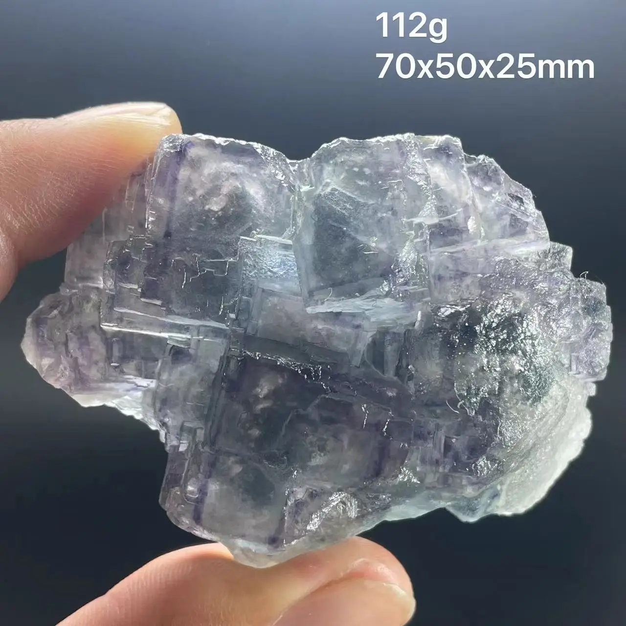 New! 100% natural ladder green blue fluorite and quartz coexisting mineral specimen from Zhejiang Province