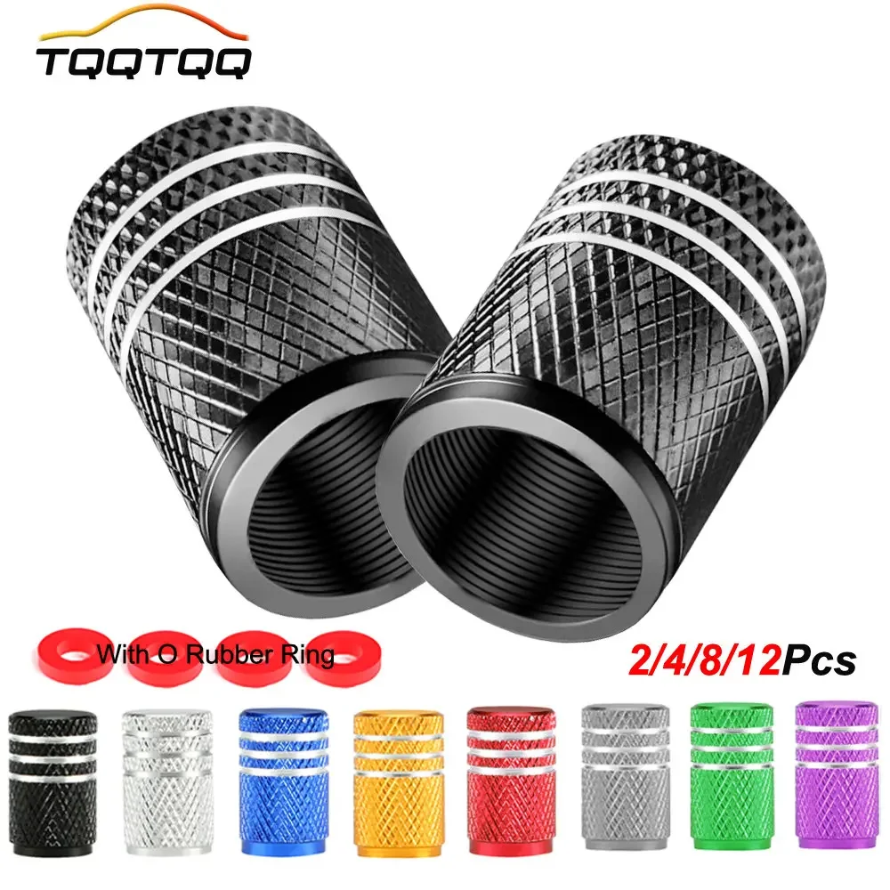 2/4/8/12Pcs Car Tire Stem Valve Caps Wheel Valve Covers Car Dustproof Waterproof Tire Cap for Cars Motorcycles Trucks Bikes