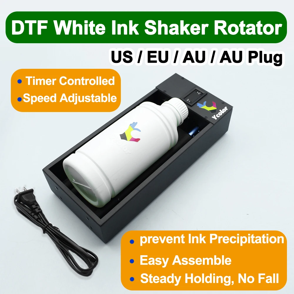 DTF DTG White Ink Roller Shaking Machine Timer Control Speed Adjustable Prevent Ink Precipitation Avoid Sediment Deposition