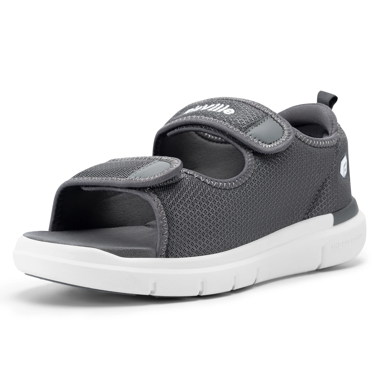 FitVille Men's Adjustable Wide Width Diabetic Sandals, Orthopedic Comfort Sandals with Arch Support for Swollen Feet & Foot Neuropathy