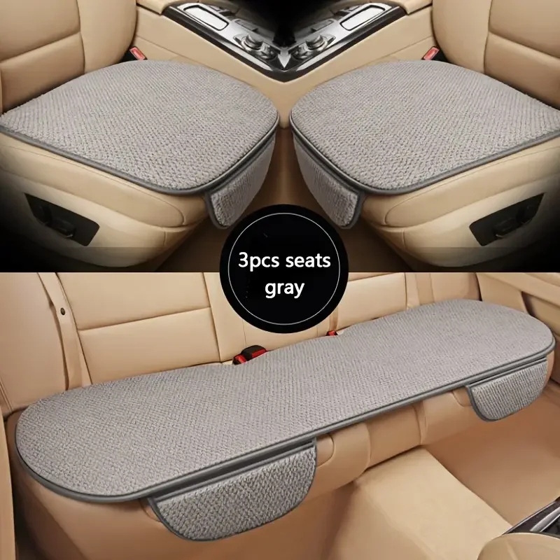 

Car Seat Cover Front Rear Flocking Cloth Cushion Non Slide Winter Auto Protector Mat Pad Keep Warm Universal Fit Truck Suv Van